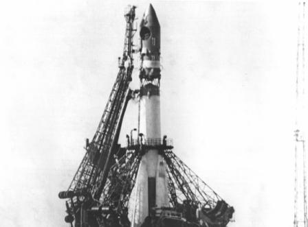 Космический корабль-спутник "Восток" с Ю.Гагариным на борту, 12 апреля 1961 года