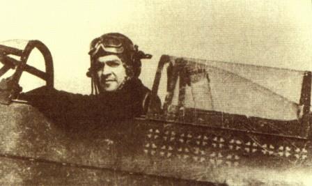 Марсель Альбер в кабине Як-1М, ноябрь 1943 года